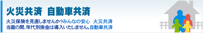 火災共済 自動車共済 火災保険を見直しませんか？みんなの安心　火災共済 